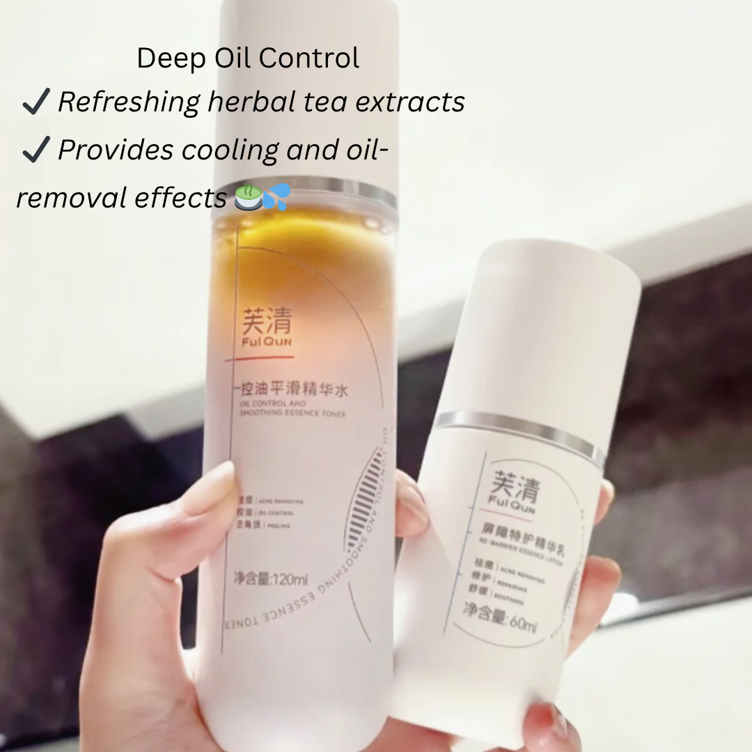 Tiktok/Douyin Hot Fulqun Herbal Tea Lotion Set 120ml+60ml【Tiktok抖音爆款】芙清凉茶水乳套装