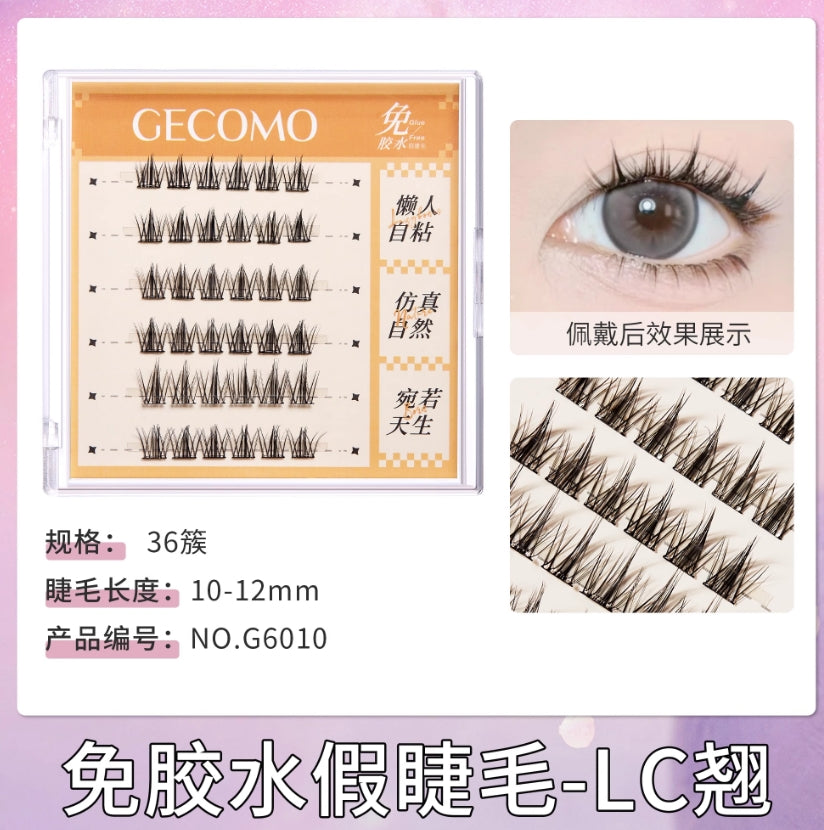 GECOMO Glue-Free False Eyelashes 36pcs/box 格蒙免胶水假睫毛