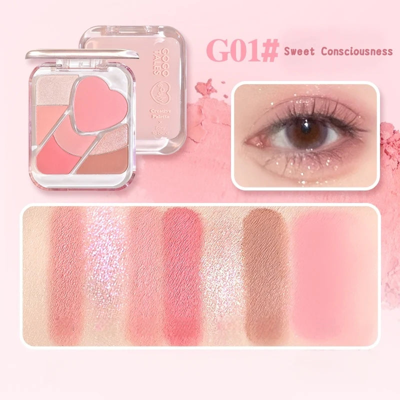 GOGOTALES  Floating Light Weaving Dreams Comprehensive Powder Palette 9g 戈戈舞浮光织梦综合粉盘