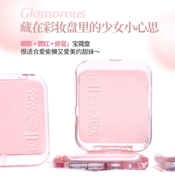 GOGOTALES  Floating Light Weaving Dreams Comprehensive Powder Palette 9g 戈戈舞浮光织梦综合粉盘