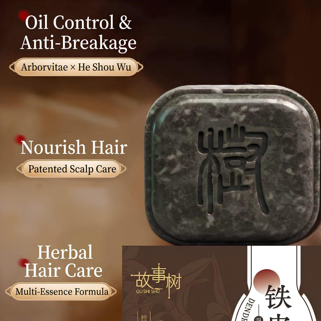 GU SHI SHU Dendrobium Herbal Hair Care Soap 100g 故事树铁皮石斛养发皂