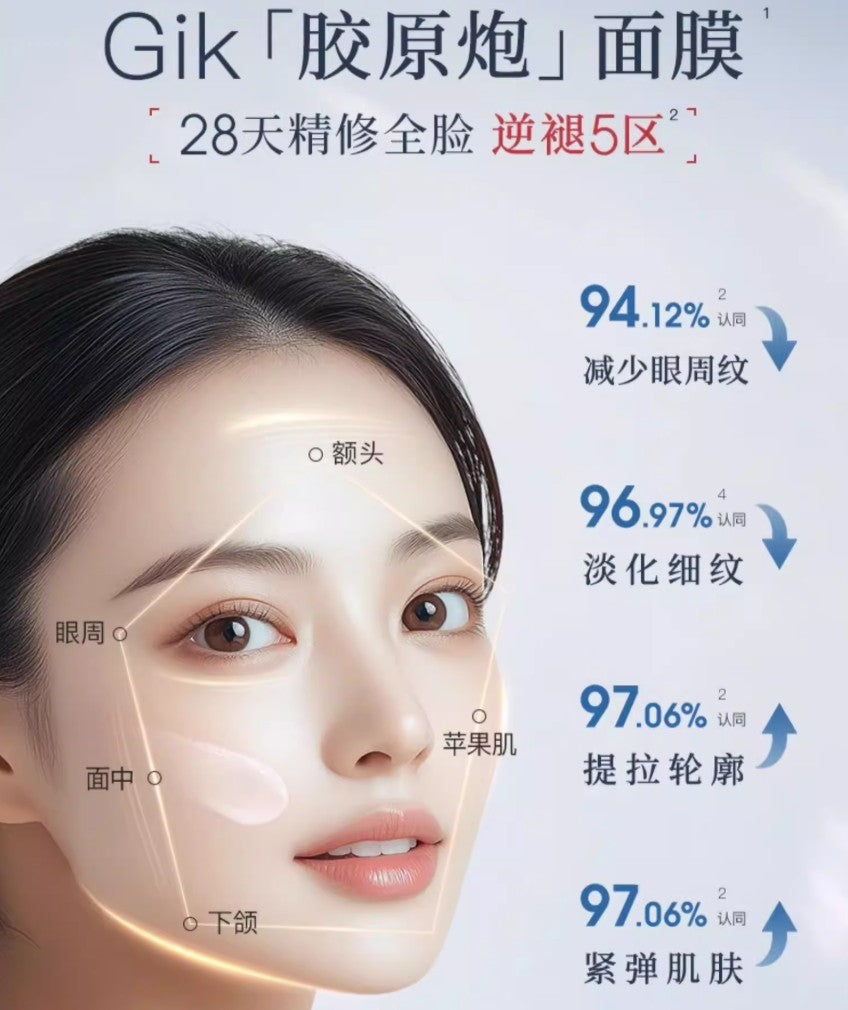 Tiktok/Douyin Hot Gik Bouncing Cream Mask 100ml【Tiktok抖音爆款】Gik胶原抗皱乳霜面膜