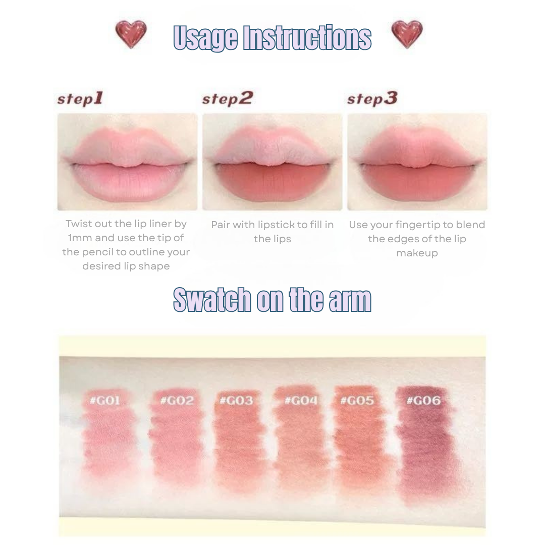 Gogotales Velvet Matte Lip Liner 0.35g 戈戈舞丝绒雾感唇线笔