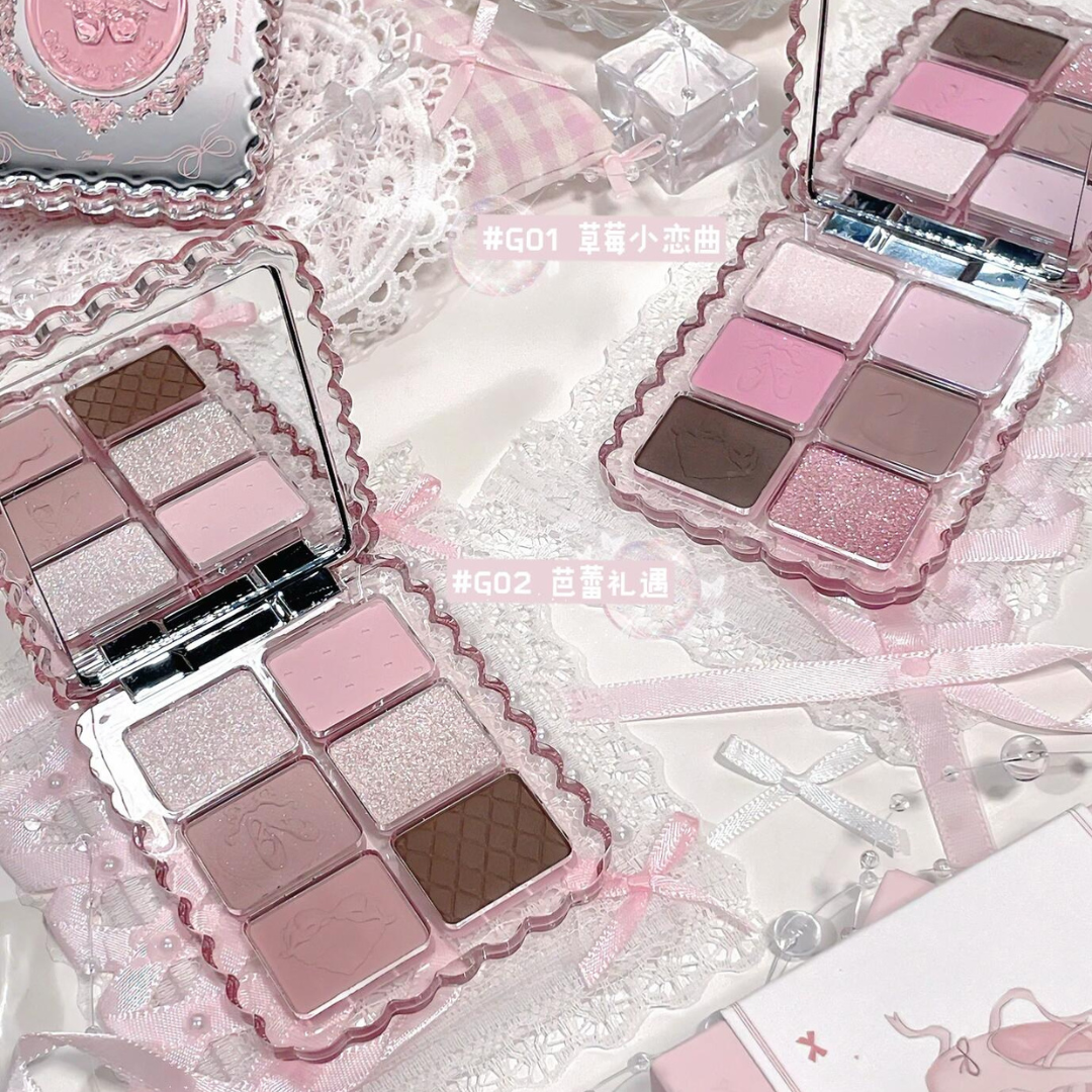 Gogotales Sweet Pink Ballet Soft Matte Eyeshadow Palette 7.8g 戈戈舞甜粉芭蕾柔雾眼影盘