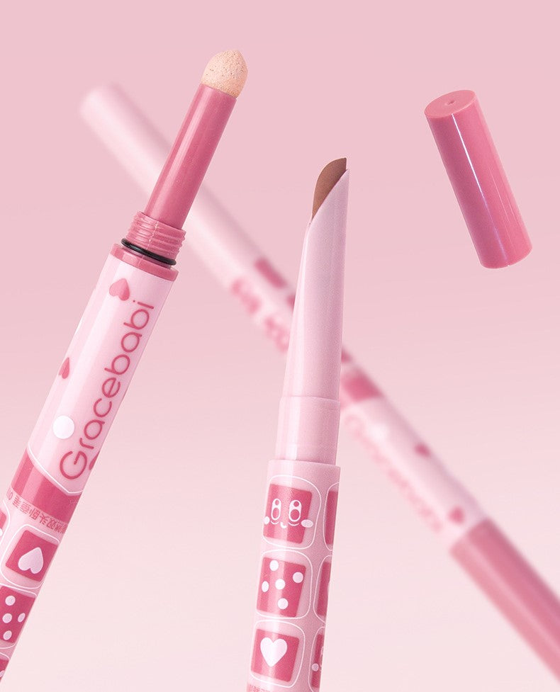 Gracebabi 3D Plump Dual-End Under-Eye Highlighting Pencil 300mg+280mg 瑰宝秘语立体嘭然双头卧蚕笔