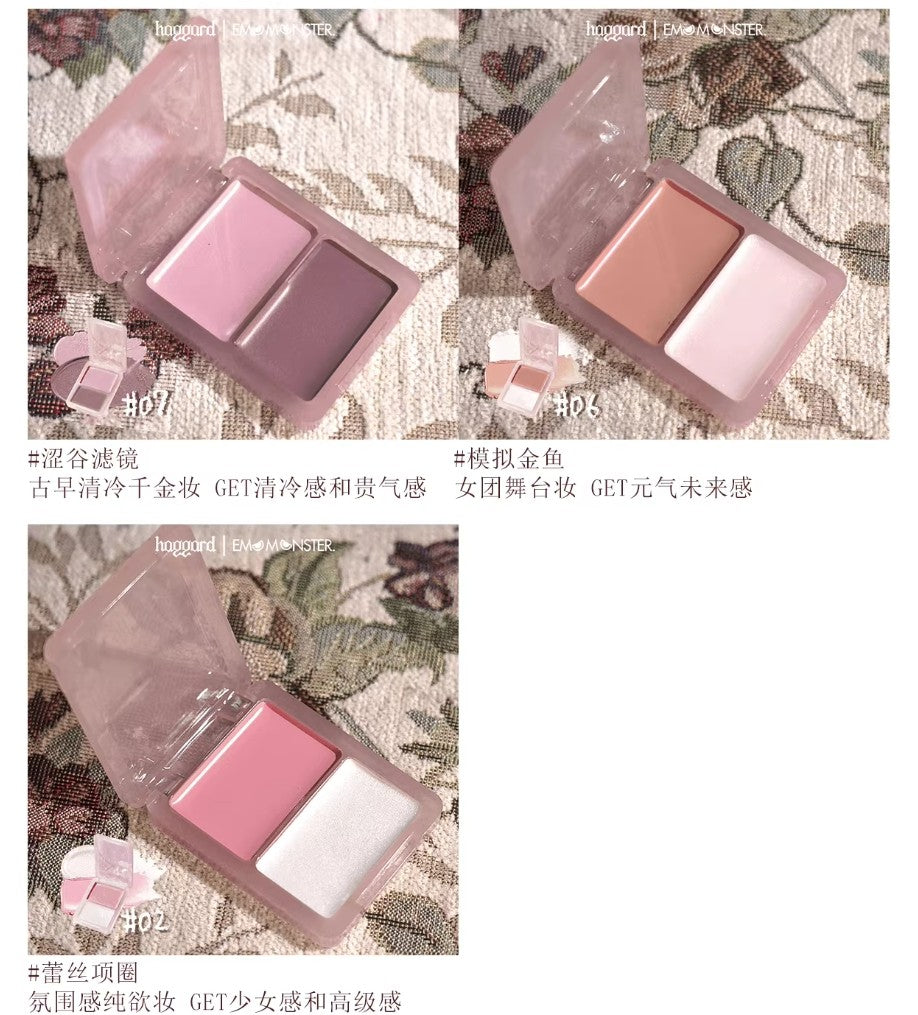 HAGGARD Emo Monster Glow Blush Cream 7g 黑烬伊莫怪兽系列水光腮红膏