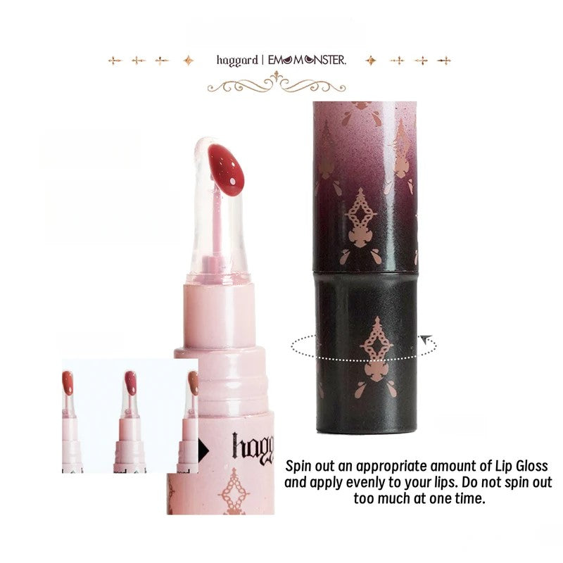 HAGGARD Emo Monster Glossy Lip Serum 3.5g 黑烬伊莫怪兽系列精华水唇蜜
