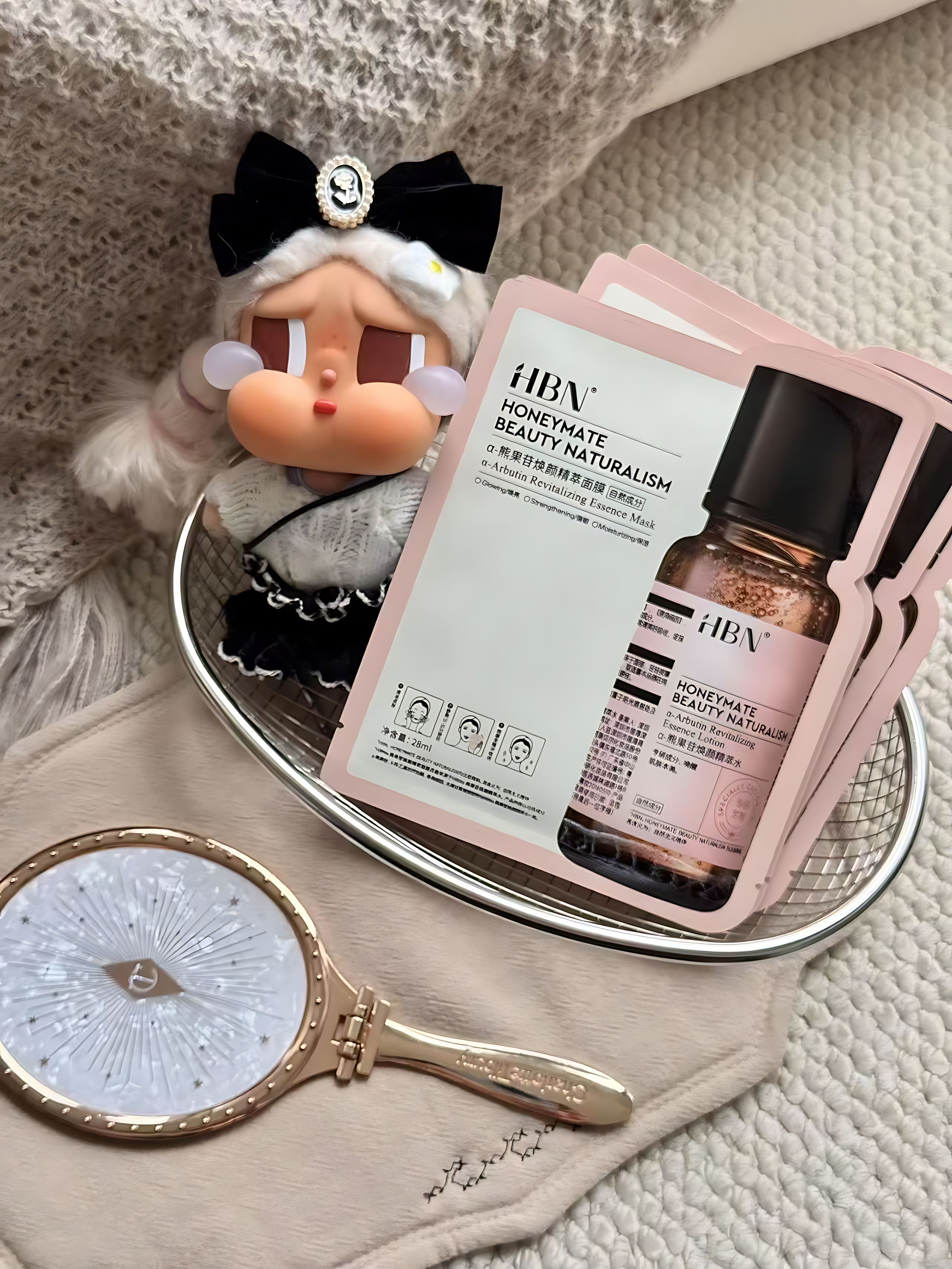 HBN α-Arbutin Revitalizing Essence Mask 28ml*5pcs/box HBNα-熊果苷焕颜精萃面膜