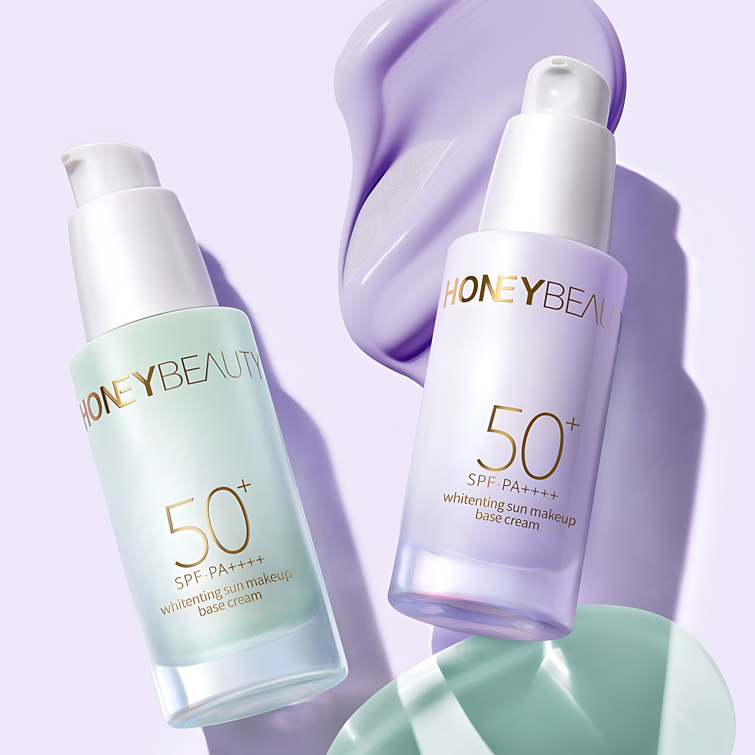 HONEY BEAUTY Whitenting Sun Makeup Base Cream SPF50+PA++++ 30g 透蜜润色美白防晒隔离霜