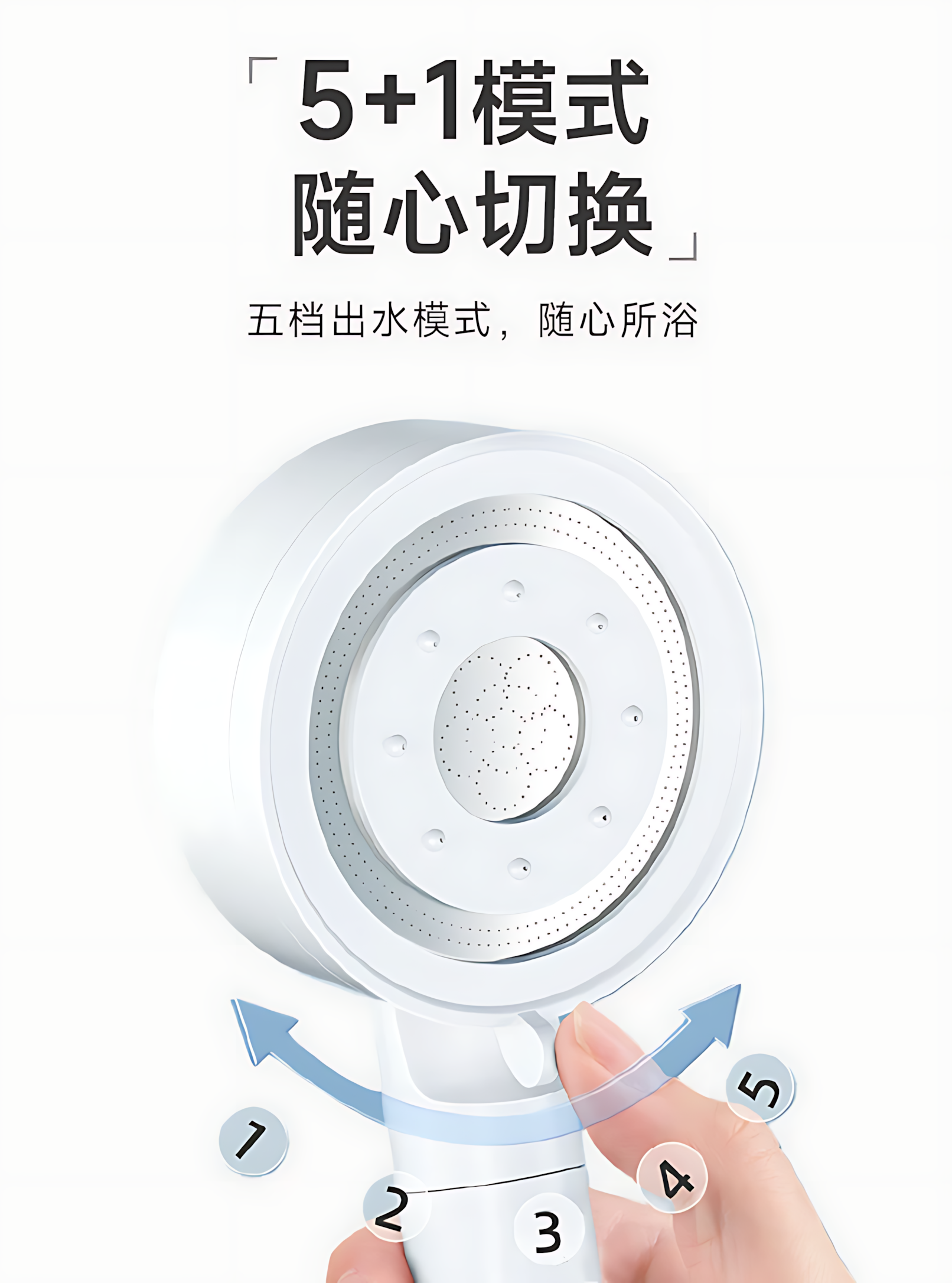 HURRAYFOUR Interstellar Ring High-Pressure Shower Head 欢肆星际环增压花洒