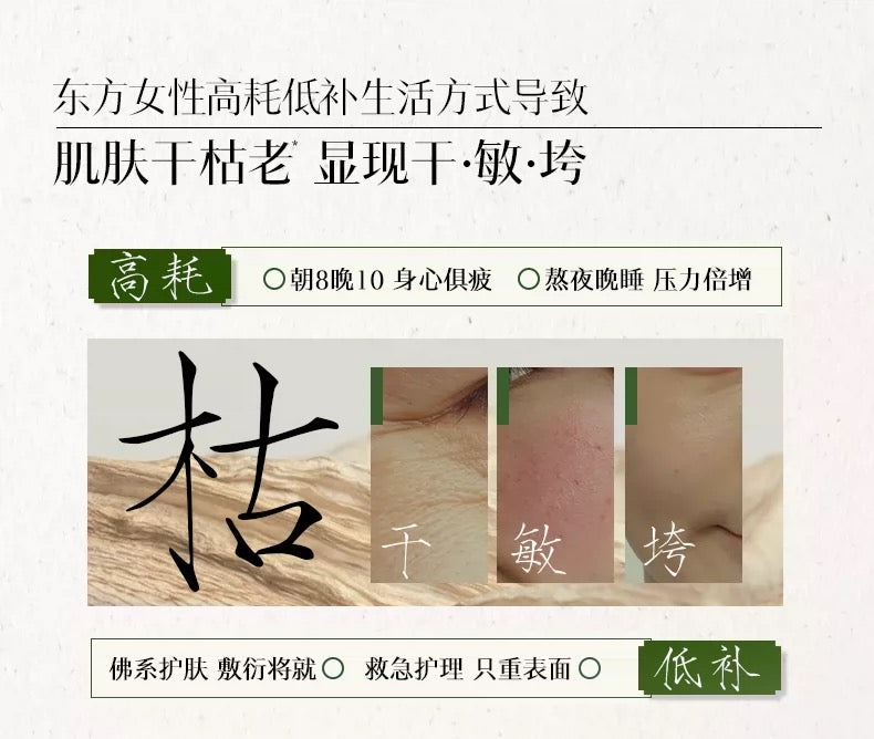 Herborist Xiuyuan Five Elements Resilience Soothing Wrinkle Oil Mask 25g×5pcs/box 佰草集修源五行盈韧舒纹油敷膜