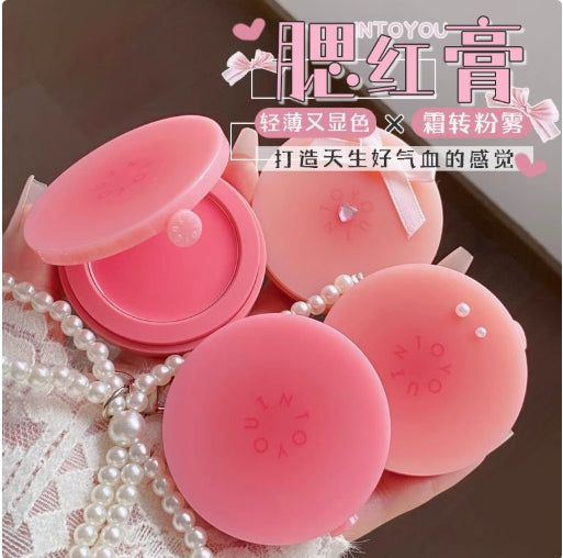 INTO YOU Cream-To-Powder Makeup Blusher Cream 4g 心慕与你融霜化雾腮红膏