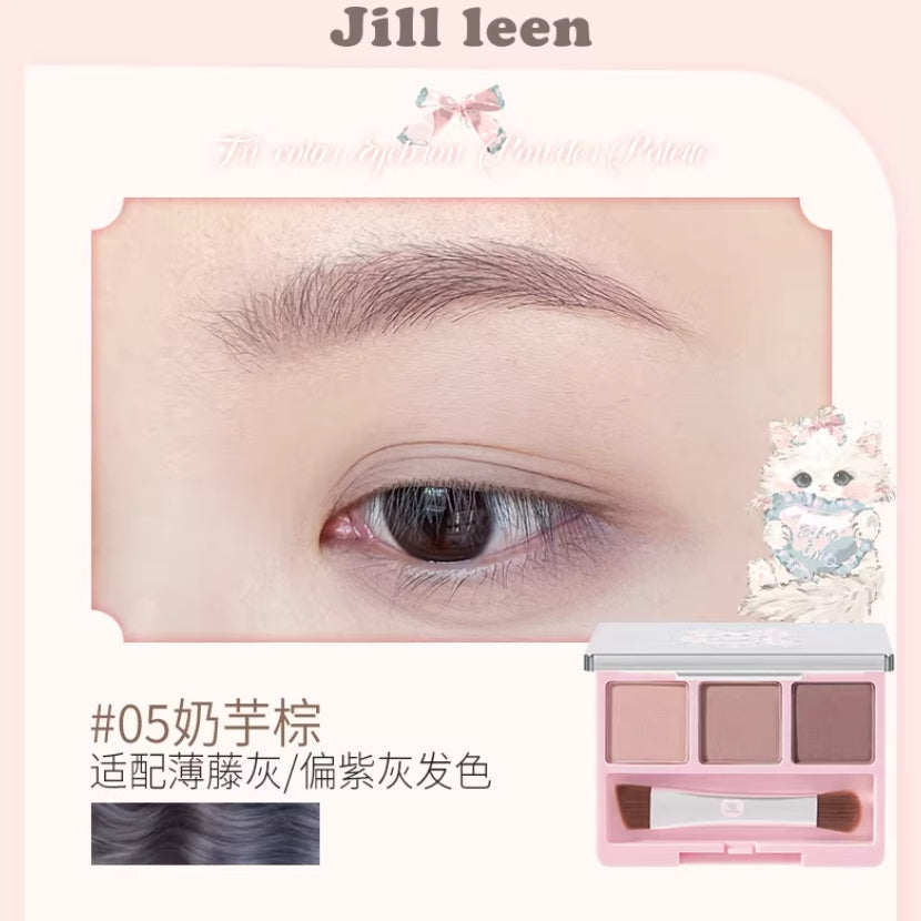JILL LEEN Three-Color Eyebrow Powder 2g 玖丽绵绵猫淡彩三色眉粉