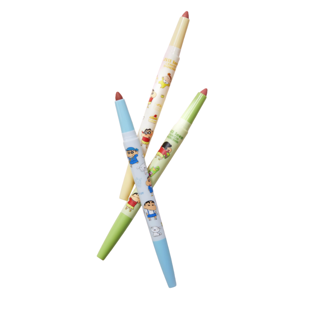 JILL LEEN × Crayon Shinchan Dual-Ended Lip Liner Pencil 0.9g+0.2g 玖丽×蜡笔小新联名款双头唇线笔