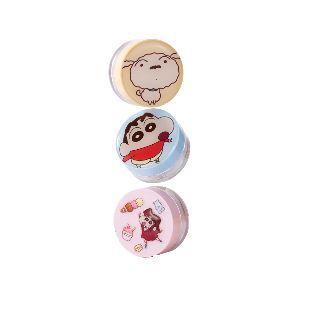 JILL LEEN × Crayon Shinchan Mini Pudding Airy Loose Powder DIY Set 1.5g*3pcs 玖丽×蜡笔小新联名款小布丁空气散粉DIY套装