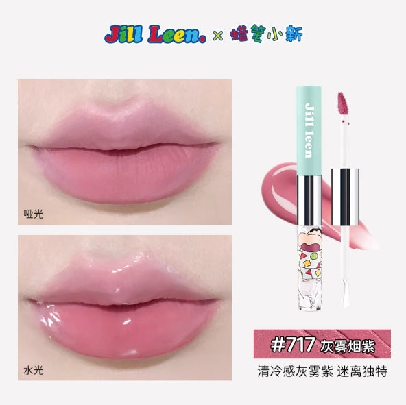 JILL LEEN X Crayon Shinchan Dual-Ended Lip Gloss 1.6g+1.6g 玖丽X蜡笔小新联名款双头唇釉