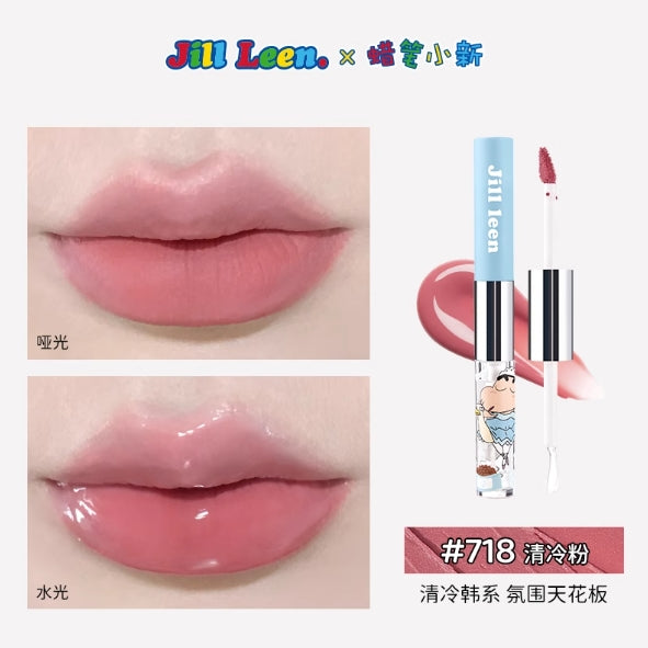 JILL LEEN X Crayon Shinchan Dual-Ended Lip Gloss 1.6g+1.6g 玖丽X蜡笔小新联名款双头唇釉