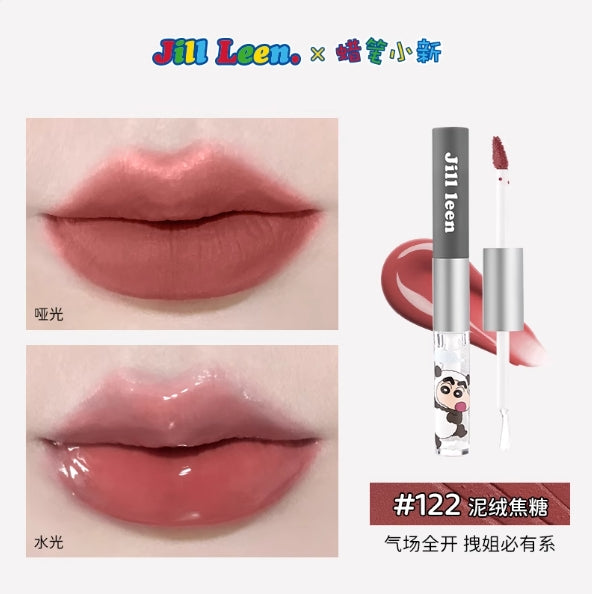 JILL LEEN X Crayon Shinchan Dual-Ended Lip Gloss 1.6g+1.6g 玖丽X蜡笔小新联名款双头唇釉