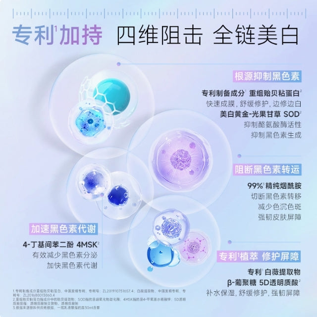 JUYOU Light-Sensitive Multi-Effect Brightening Mask 28ml*5pcs 绽妍光感多效亮白面膜