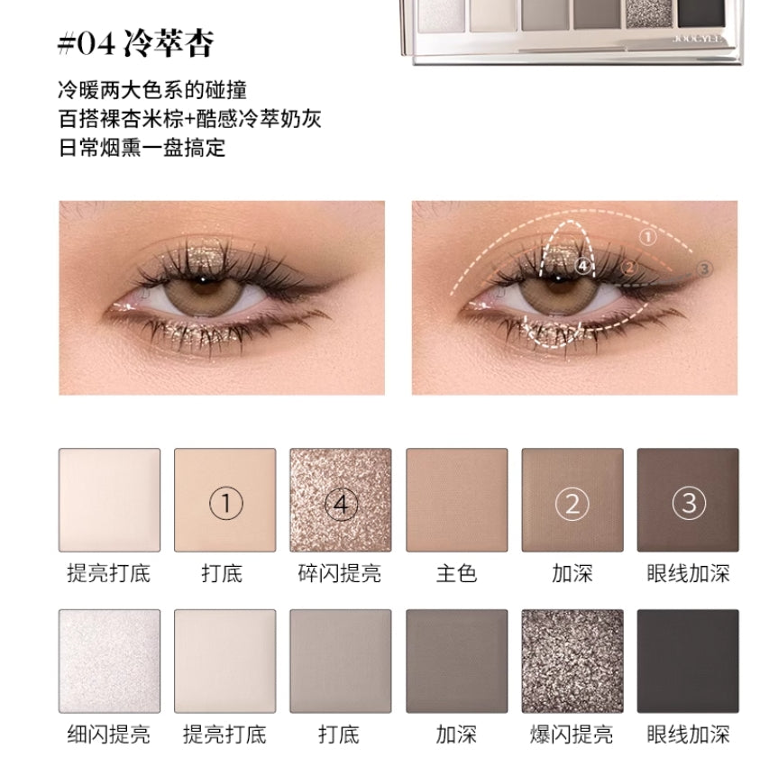 Joocyee 12 Shades Eyeshadow Palette 14g 酵色十二色眼影盘