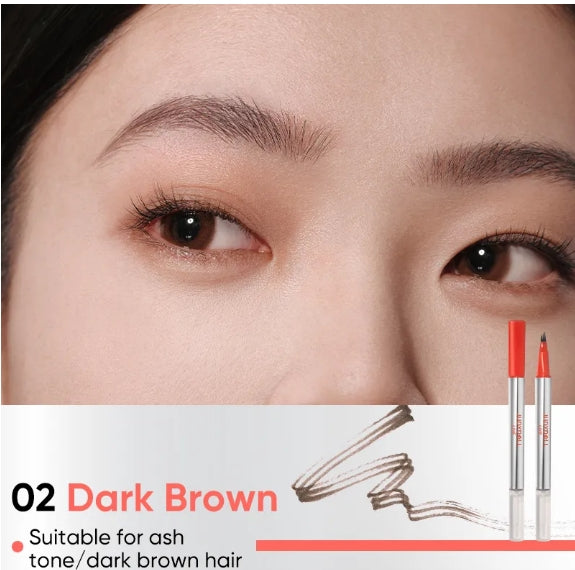 Judydoll Dual-ended Triple-Prong Liquid Brow Pen 1ml+0.8ml 橘朵双头三叉水眉笔