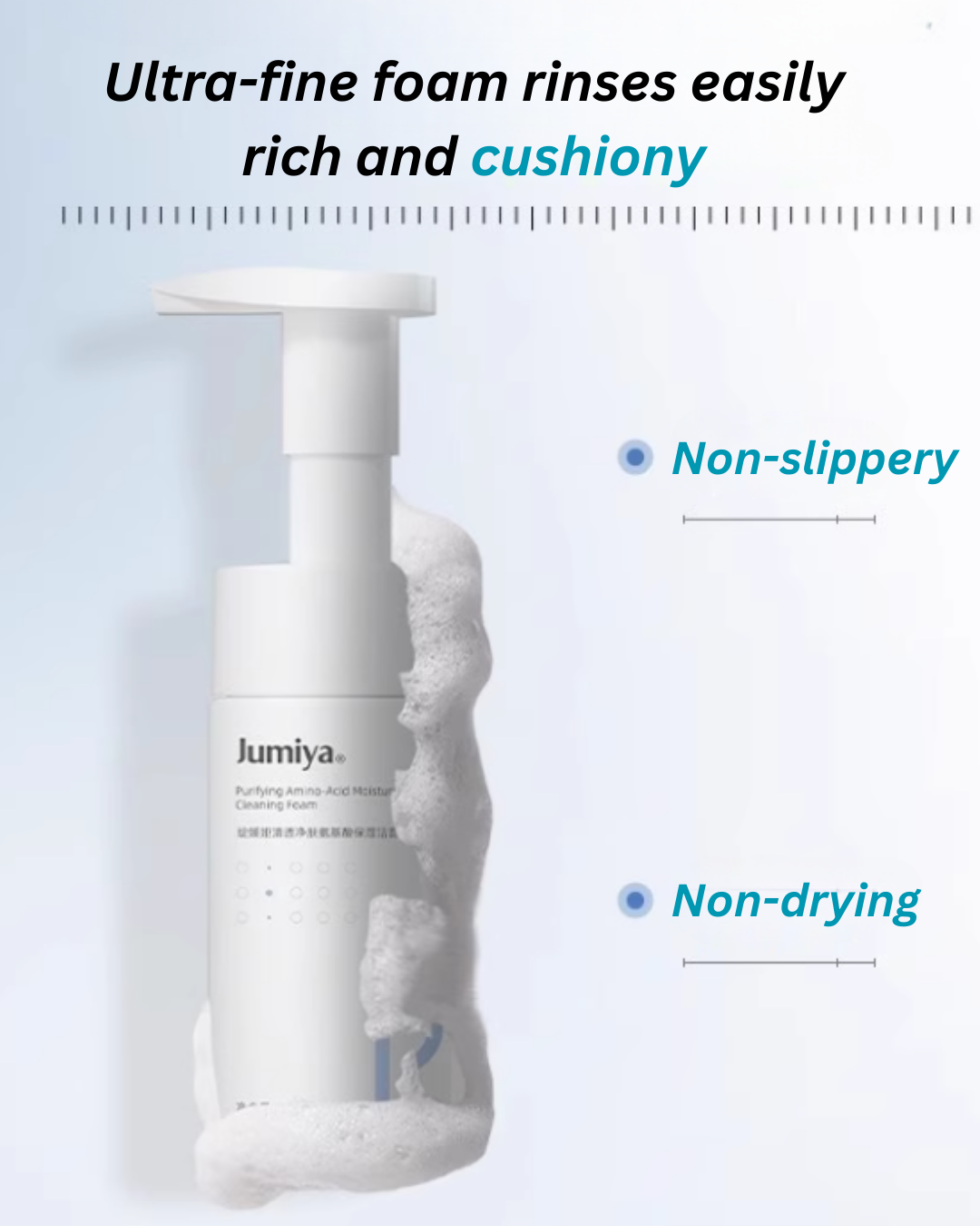 Jumiya Lightweight Amino Acid Hydrating Cleansing Foam 150g 绽媄娅清透净肤氨基酸保湿洁面泡