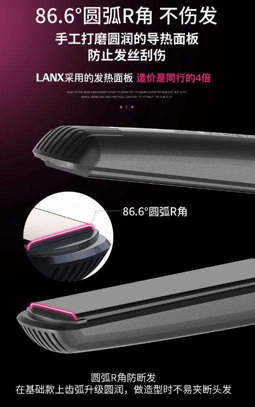 LANX Mini Negative Ion Hair Straightener 兰什负离子迷你直发夹