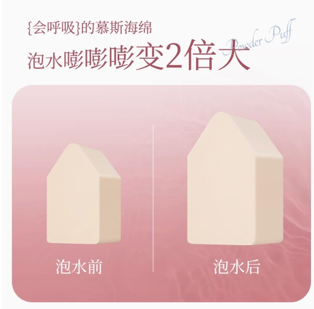 LISHU Mousse Texture Sponge 6pcs 荔树无痕慕斯海绵扑