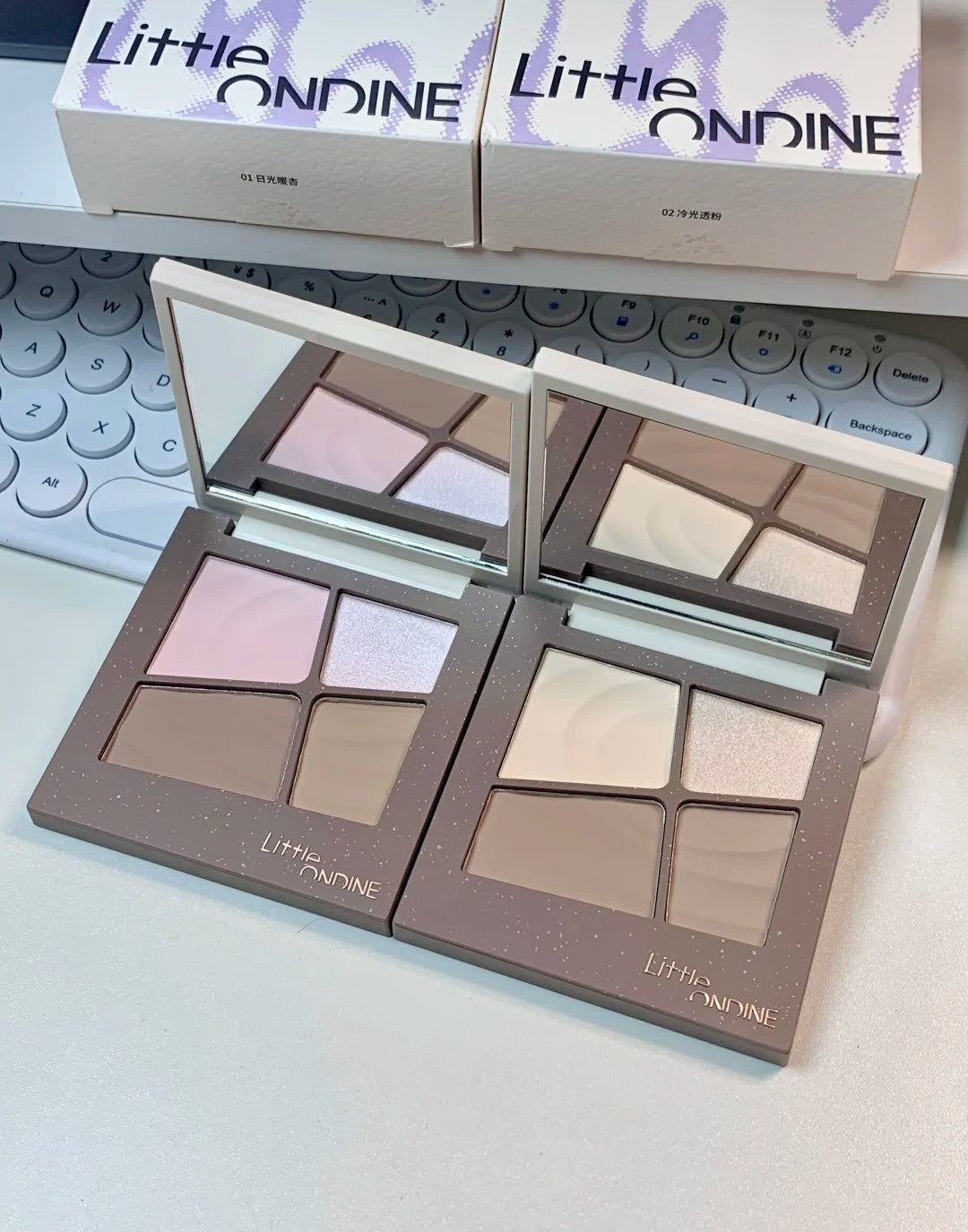 LITTLE ONDINE Modeling Highlight And Contour Palette 9.5g 小奥汀建模高光修容粉盘