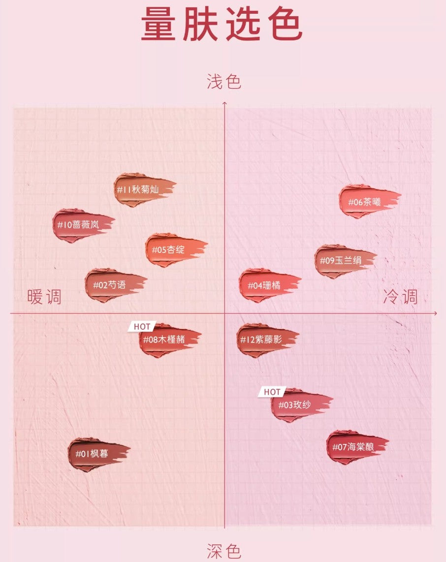 Tiktok/Douyin Hot Life Blossom Velvet Cloud Lip Mousse 3.5g 【Tiktok抖音爆款】绽界绒雾云朵唇泥