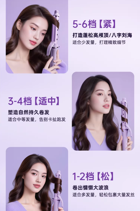 LivChic Adjustable Curling Iron 乐程式可调节卷发棒