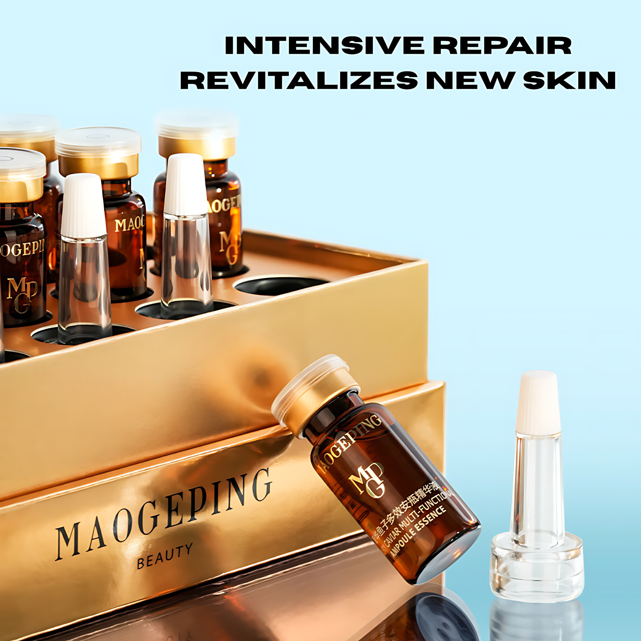 MAOGEPING Luxury Caviar Multi-Functional Ampoule Essence 5ml*6pcs/box 毛戈平奢华鱼子多效安瓶精华液