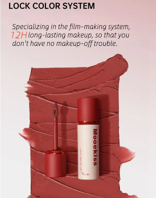 MOOEKISS Long-Wear Velvet Matte Lip Cream 3g 木柯诗雾感柔色唇霜