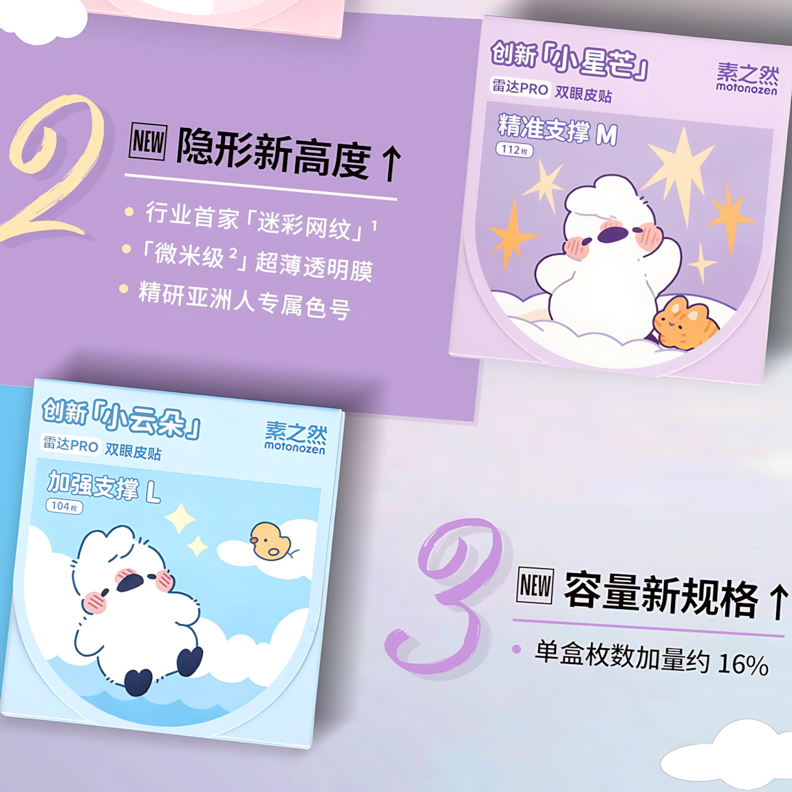 MOTONOZEN Radar Series Double Eyelid Tape Pro 素之然雷达系列双眼皮贴Pro