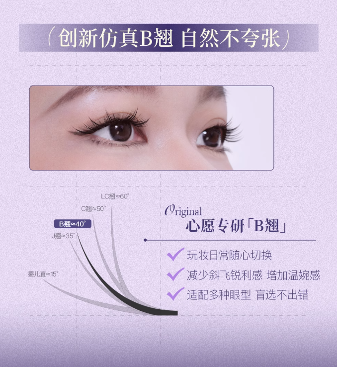 MR.WISH Modern Time Series Glue-Free/Glue-On False Eyelashes 心愿先生摩登时刻系列免胶/胶水假睫毛