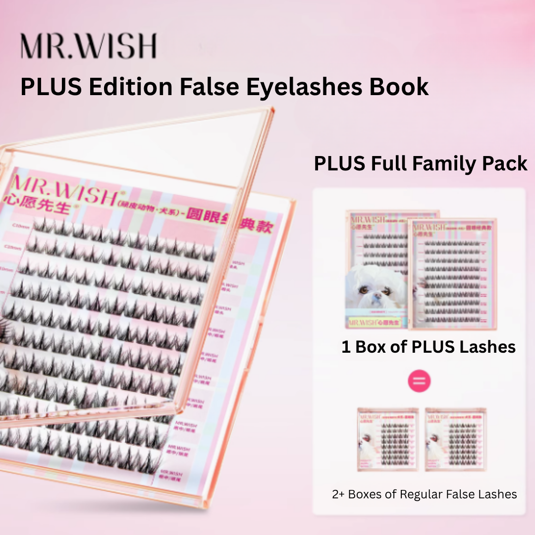 MR.WISH PLUS Edition False Eyelashes Book 1 Box 心愿先生PLUS版睫毛书
