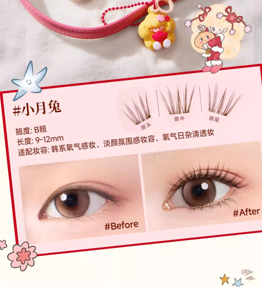 MR.WISH × Fluffy Lili Full Of Luck Glue-Free False Eyelashes 1box 心愿先生×Fluffy Lili联名款免胶假睫毛