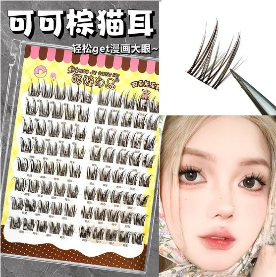 Meng Jie Shang Pin Cute Bear Single Cluster False Eyelashes 萌睫尚品可爱熊系列单簇假睫毛