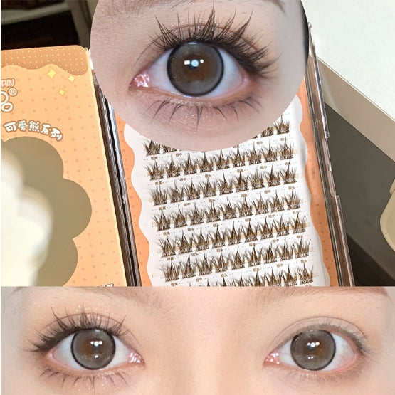 Meng Jie Shang Pin Cute Bear Single Cluster False Eyelashes 萌睫尚品可爱熊系列单簇假睫毛