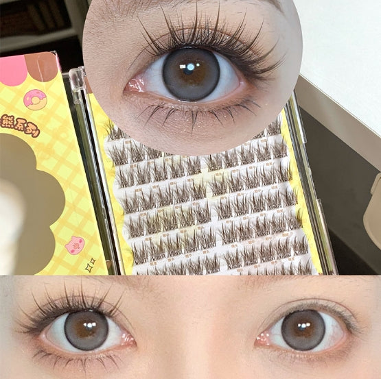 Meng Jie Shang Pin Cute Bear Single Cluster False Eyelashes 萌睫尚品可爱熊系列单簇假睫毛