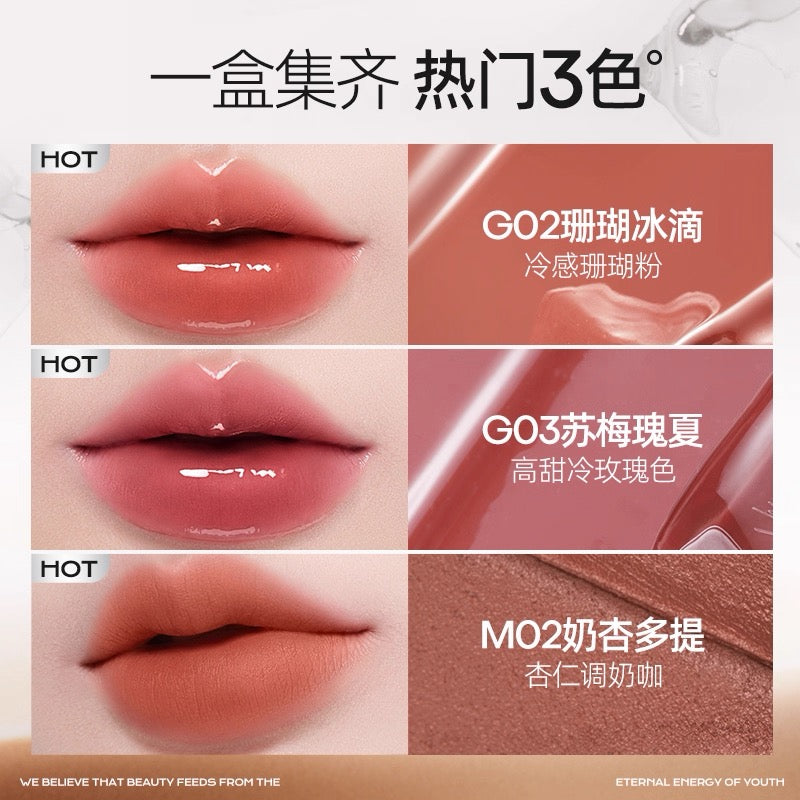 Mistine Thai Latte Mini Lip Glaze Kit 1g*3pcs 蜜丝婷泰式奶咖迷你唇釉礼盒