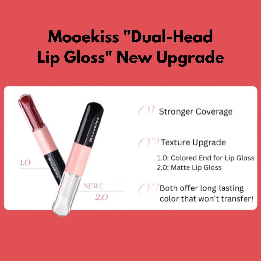 Mooekiss Doal-Effect Longwear Lip Gloss 3.1g+3.1g 木柯诗双效持色唇釉