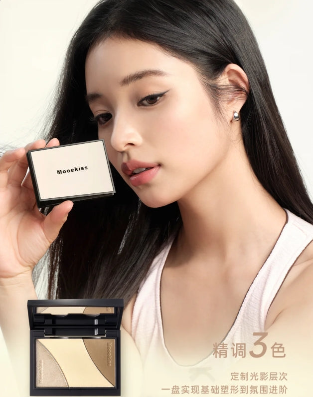Mooekiss Tri-Color Contouring Palette 16.5g 木柯诗三色塑颜修容盘