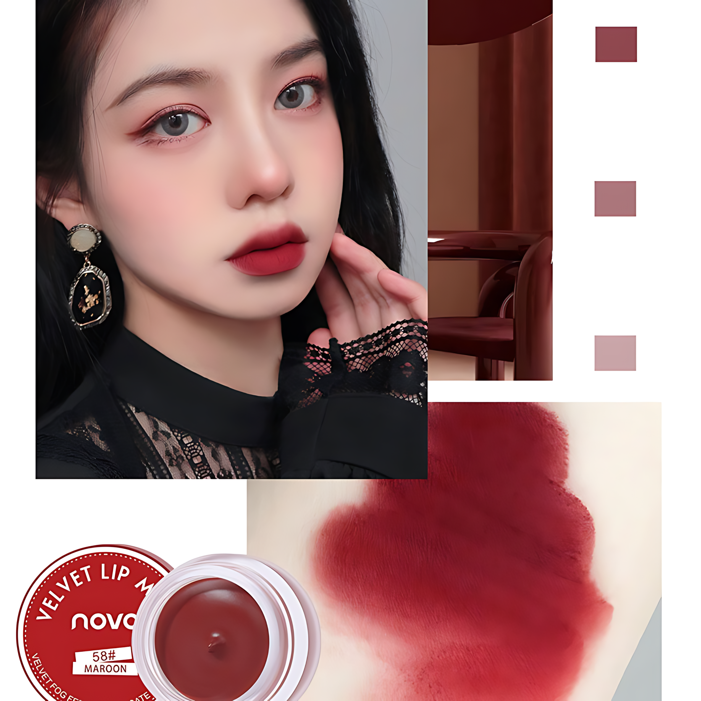 NOVO Soft Mousse Luscious Lips 5g*2pcs NOVO丝慕雾绒果冻唇泥