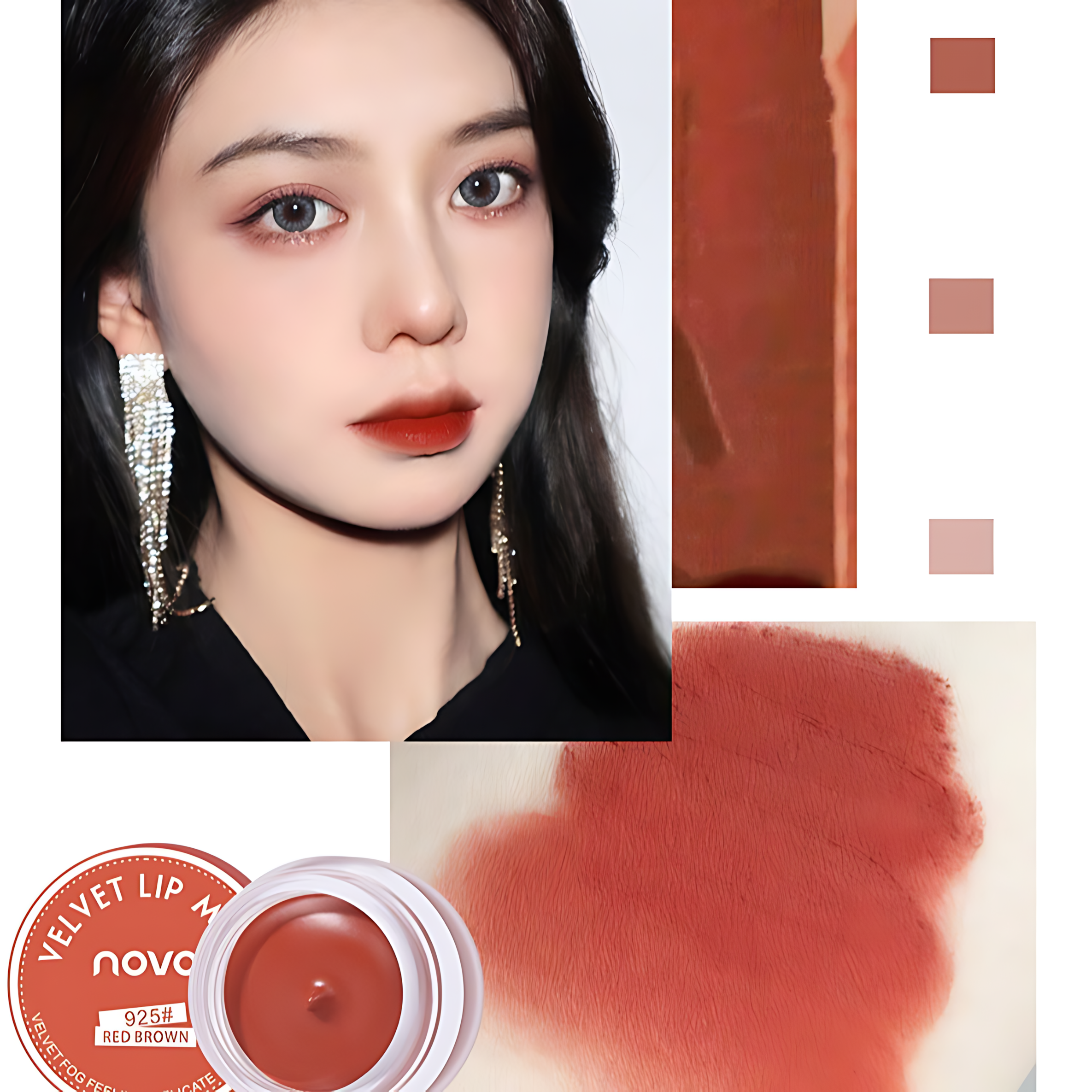 NOVO Soft Mousse Luscious Lips 5g*2pcs NOVO丝慕雾绒果冻唇泥