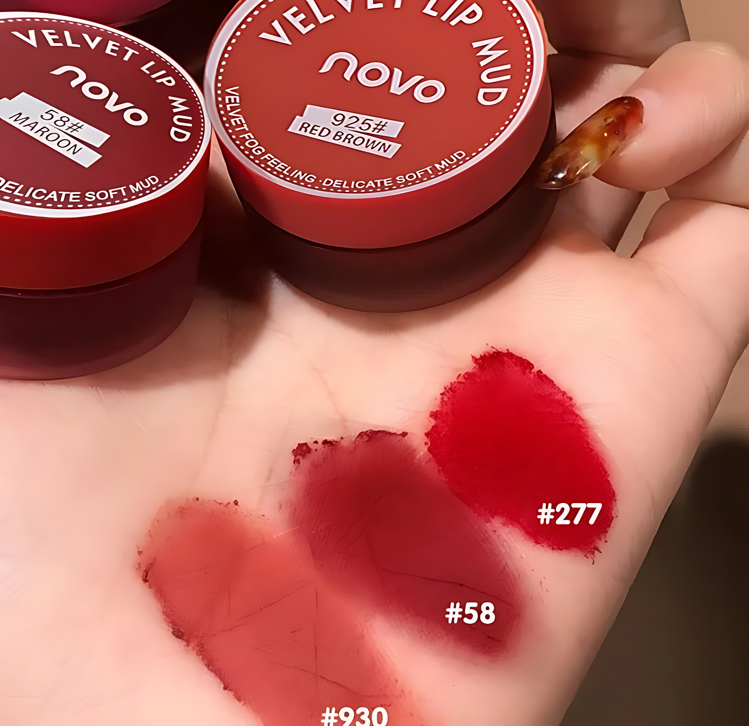 NOVO Soft Mousse Luscious Lips 5g*2pcs NOVO丝慕雾绒果冻唇泥