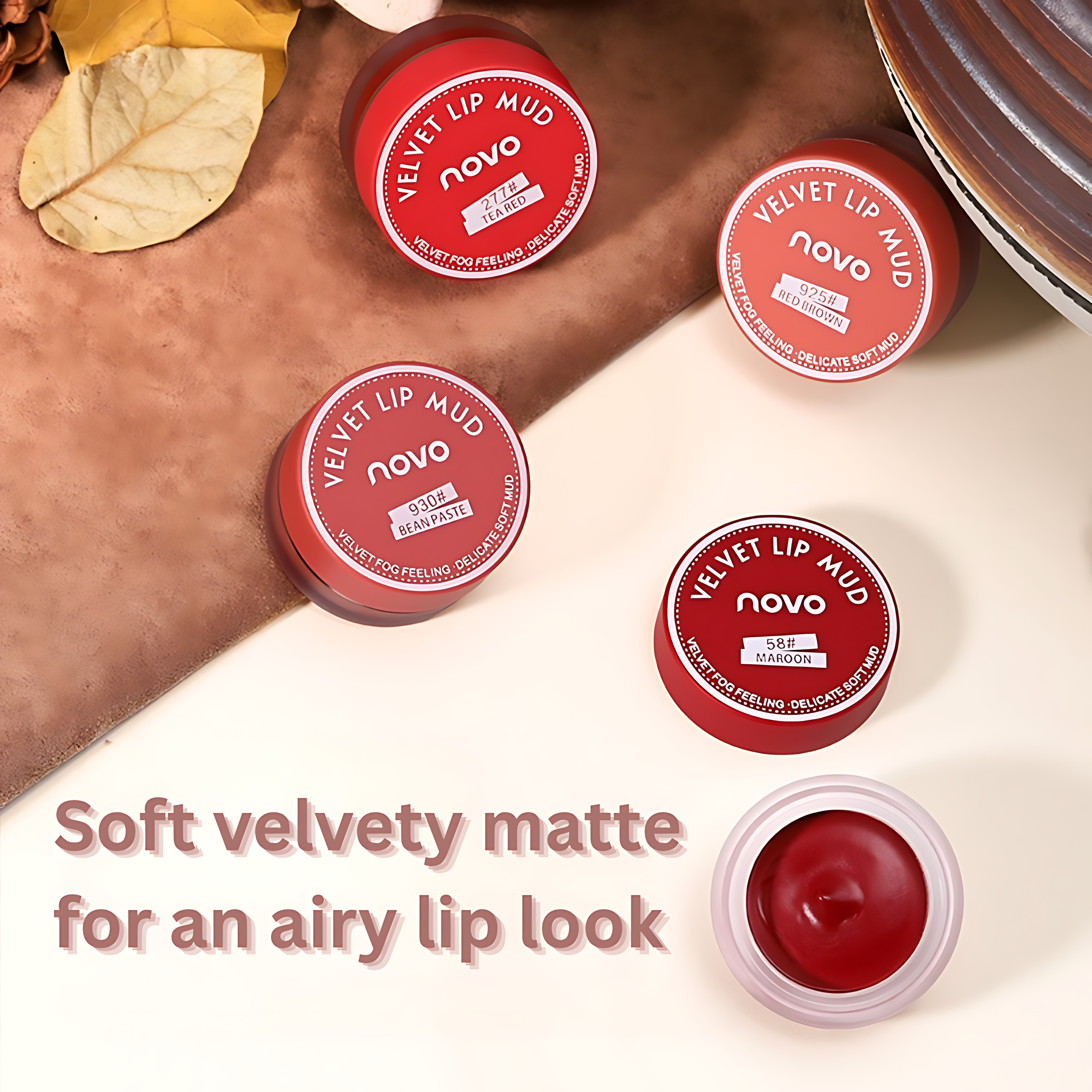 NOVO Soft Mousse Luscious Lips 5g*2pcs NOVO丝慕雾绒果冻唇泥