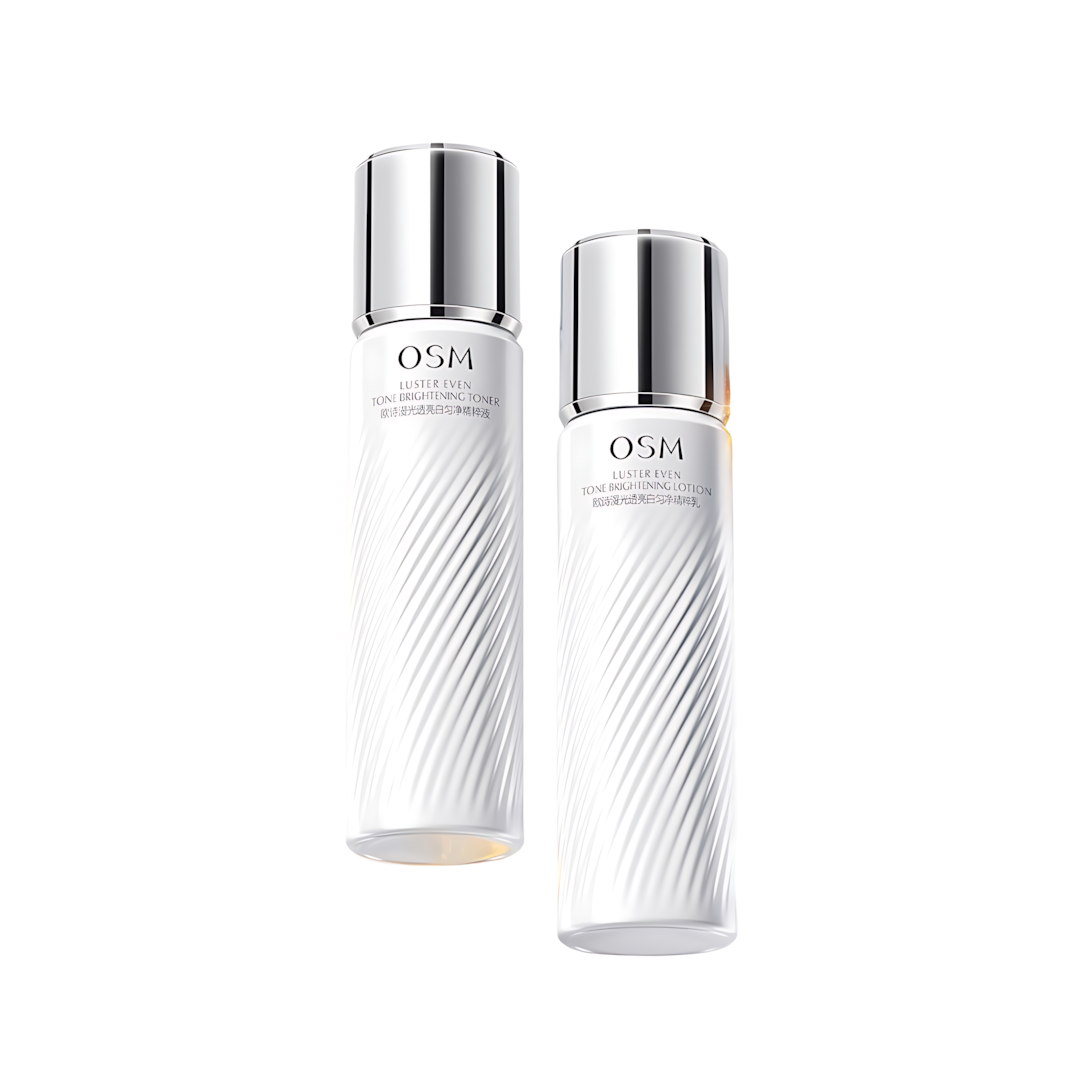OSM Luster Even Tone Brightening Lotion Emulsion Set 4.0 100ml+100ml 欧诗漫光透亮白匀净精粹水乳套4.0
