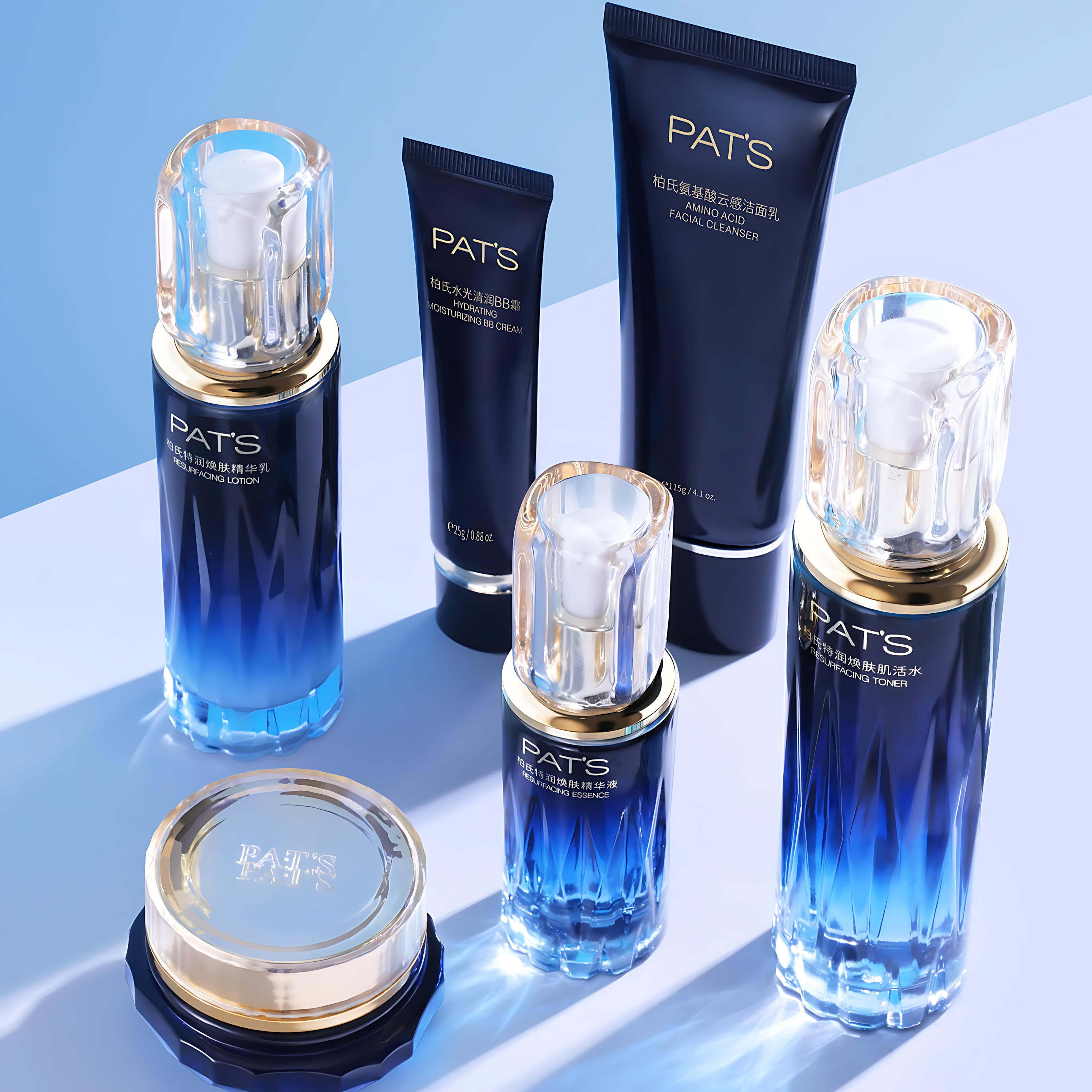 PAT'S Sapphire Hydrating & Resurfacing 5-Piece Gift Set 柏氏蓝宝石特润焕肤系列5件套