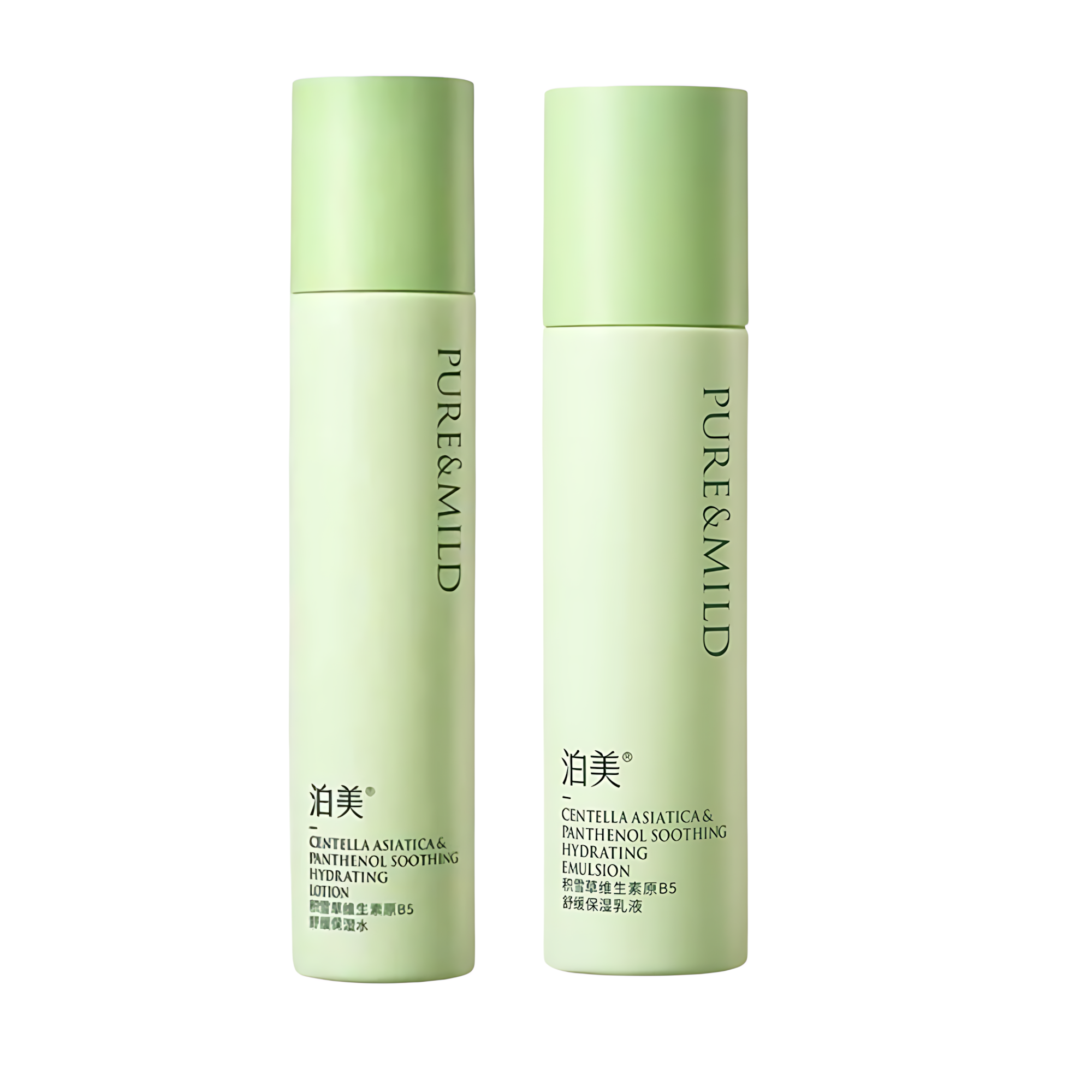 PURE&MILD Centella Asiatica & Panthenol Soothing Hydrating Lotion Toner set 100g/120ml 泊美积雪草维生素原B5舒缓保湿水乳套装